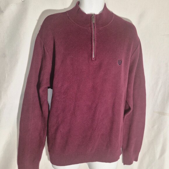 CHAPS vintage stylish zippered chest Cotton Sweater in size XL - Picture 7 of 16